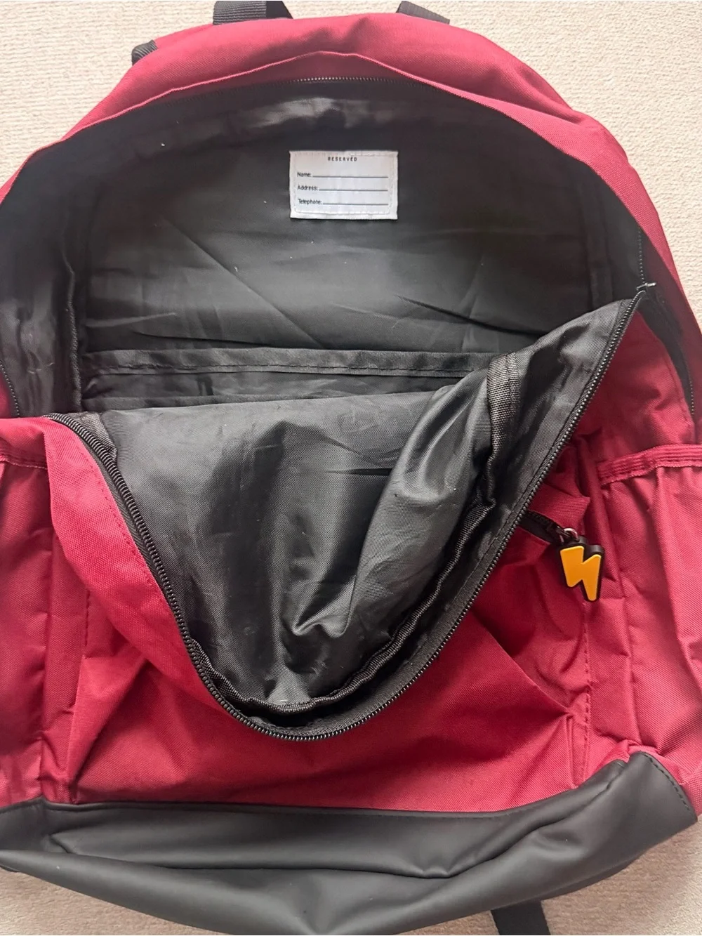 Harry Potter Kids Red Backpack with Lightning Charm